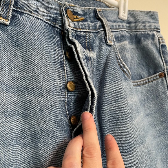 B SIDES Marcel Straight Leg Patched Jeans 29 - Picture 3 of 7